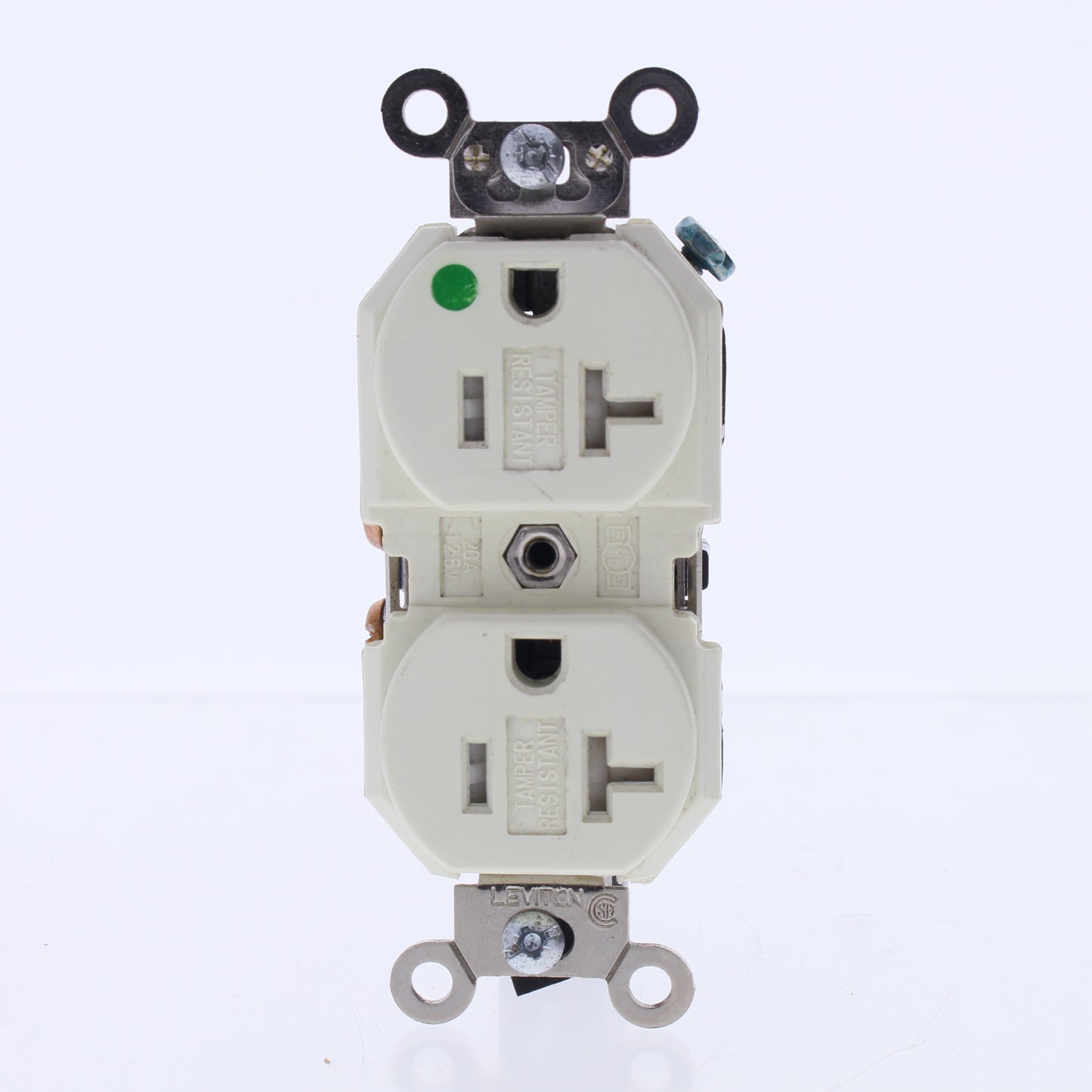 Leviton Almond Hospital Tamper Resistant Receptacle Duplex Outlet 20A 8300-SGA