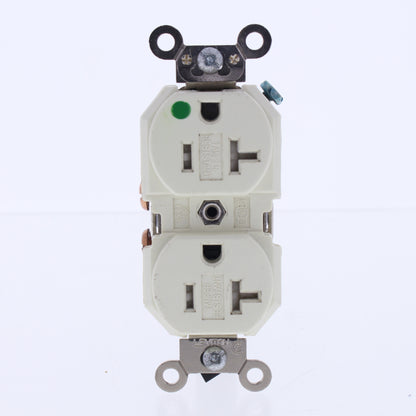 Leviton Almond Hospital Tamper Resistant Receptacle Duplex Outlet 20A 8300-SGA