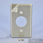 Leviton 83004 Aluminum 1-Gang Single 1.406" Outlet Wallplate Receptacle Cover