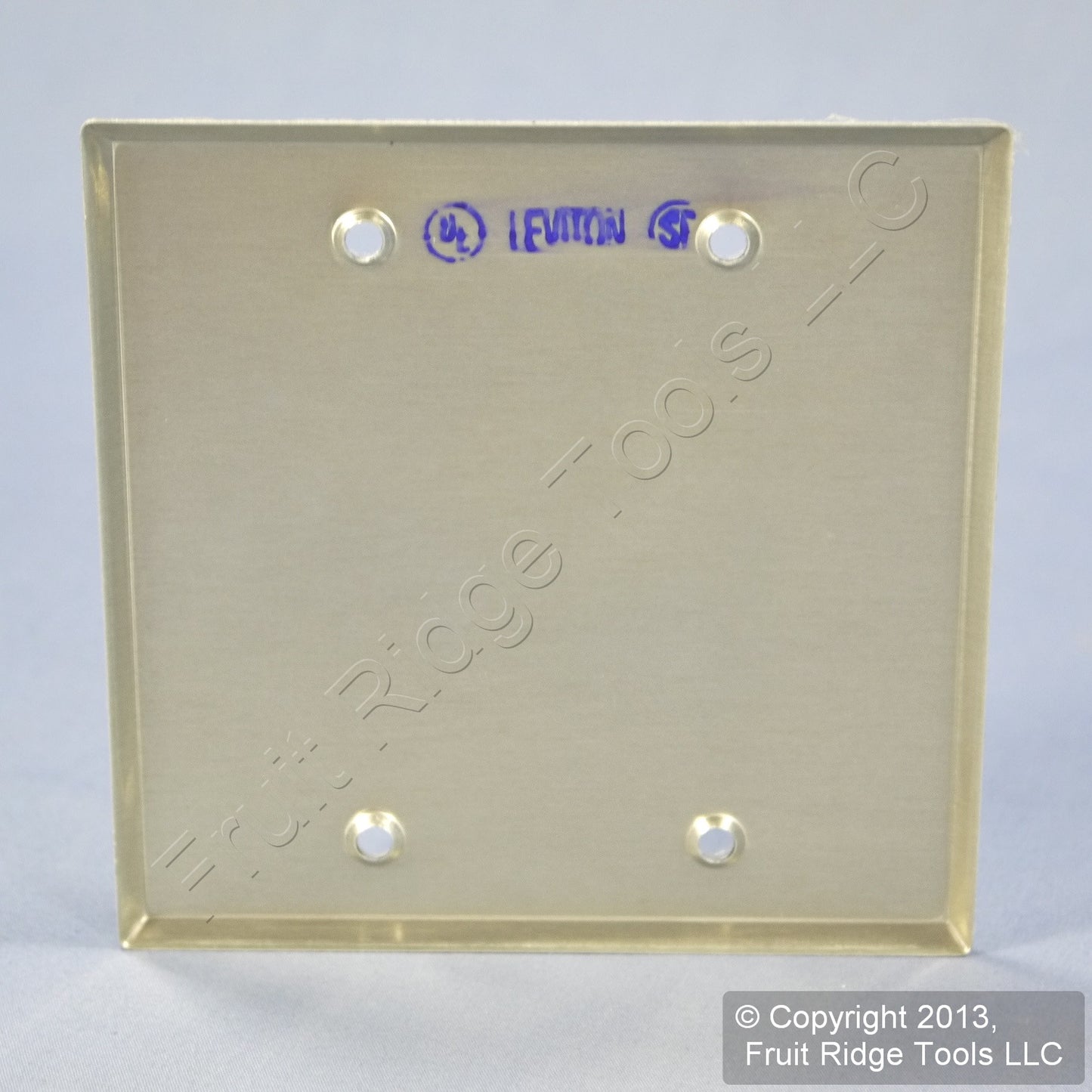 Leviton 83025-EXT Aluminum 2-Gang Satin Blank Wallplate Covers Box Mount 10pcs