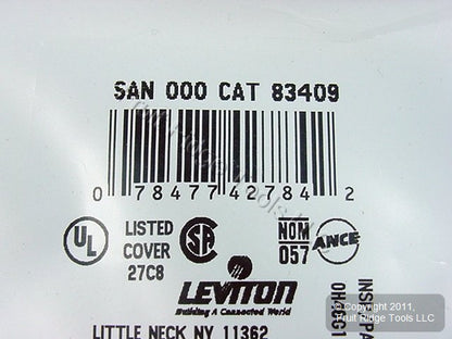 Leviton 83409 Aluminum 2-Gang Decora Aluminum 3004 Alloy .040" Thick Wallplate