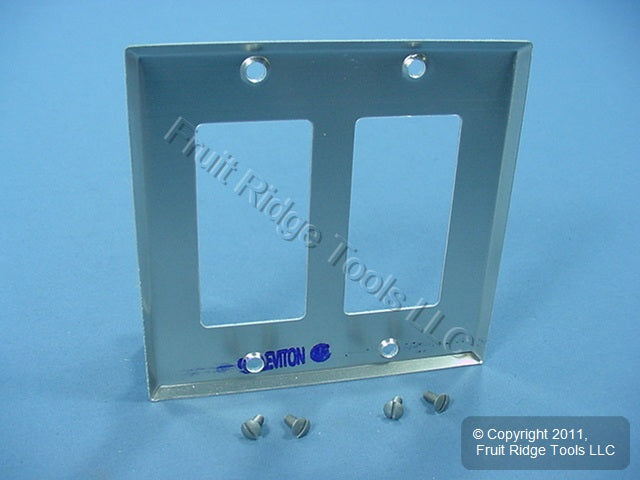 Leviton 83409 Aluminum 2-Gang Decora Aluminum 3004 Alloy .040" Thick Wallplate