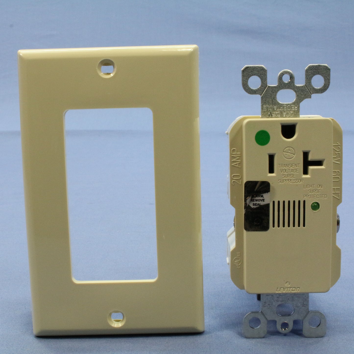 Leviton 8381-I Ivory Hospital LED Surge Receptacle Outlets w/ Alarm 20A 10-Pack