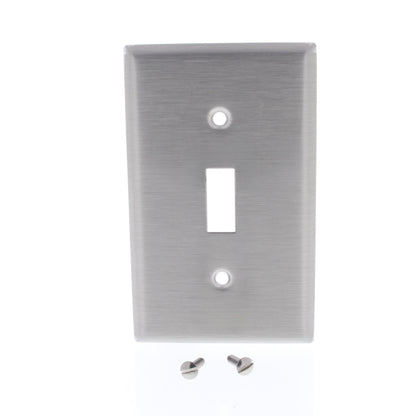 Leviton Non-Mag Stainless Steel 1-Gang Toggle Switch Cover Wall Plate 84001-40