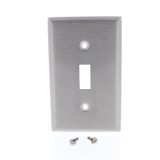 Leviton Non-Mag Stainless Steel 1-Gang Toggle Switch Cover Wall Plate 84001-40