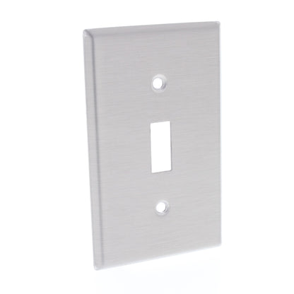 Leviton Non-Mag Stainless Steel 1-Gang Toggle Switch Cover Wall Plate 84001-40