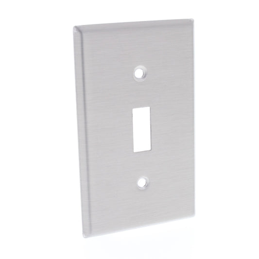 Leviton Non-Mag Stainless Steel 1-Gang Toggle Switch Cover Wall Plate 84001-40