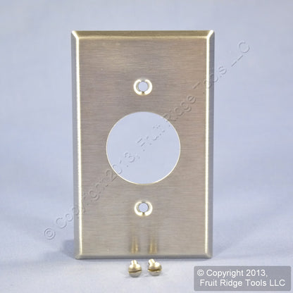 Leviton 84004 Stainless Steel 1-Gang 1.406" Receptacle Outlet Wallplate Cover