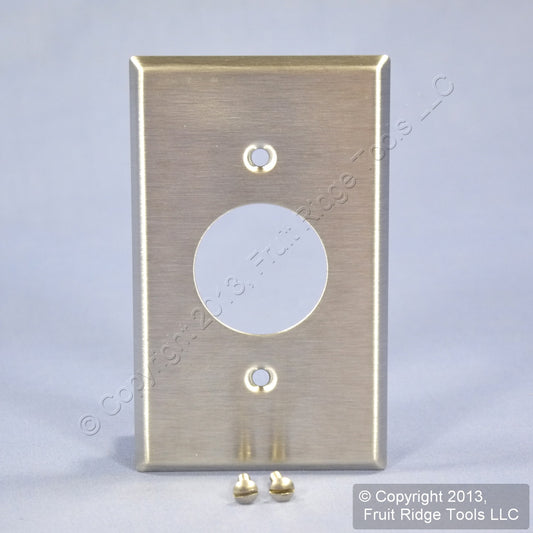 Leviton 84004 Stainless Steel 1-Gang 1.406" Receptacle Outlet Wallplate Cover