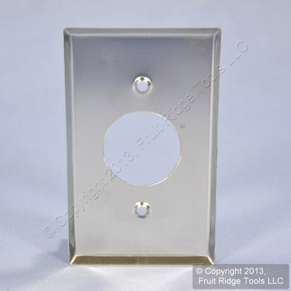 Leviton 84004 Stainless Steel 1-Gang 1.406" Receptacle Outlet Wallplate Cover