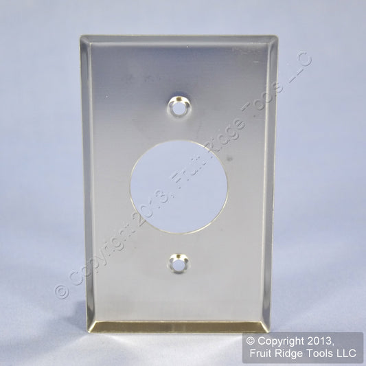 Leviton 84004 Stainless Steel 1-Gang 1.406" Receptacle Outlet Wallplate Cover