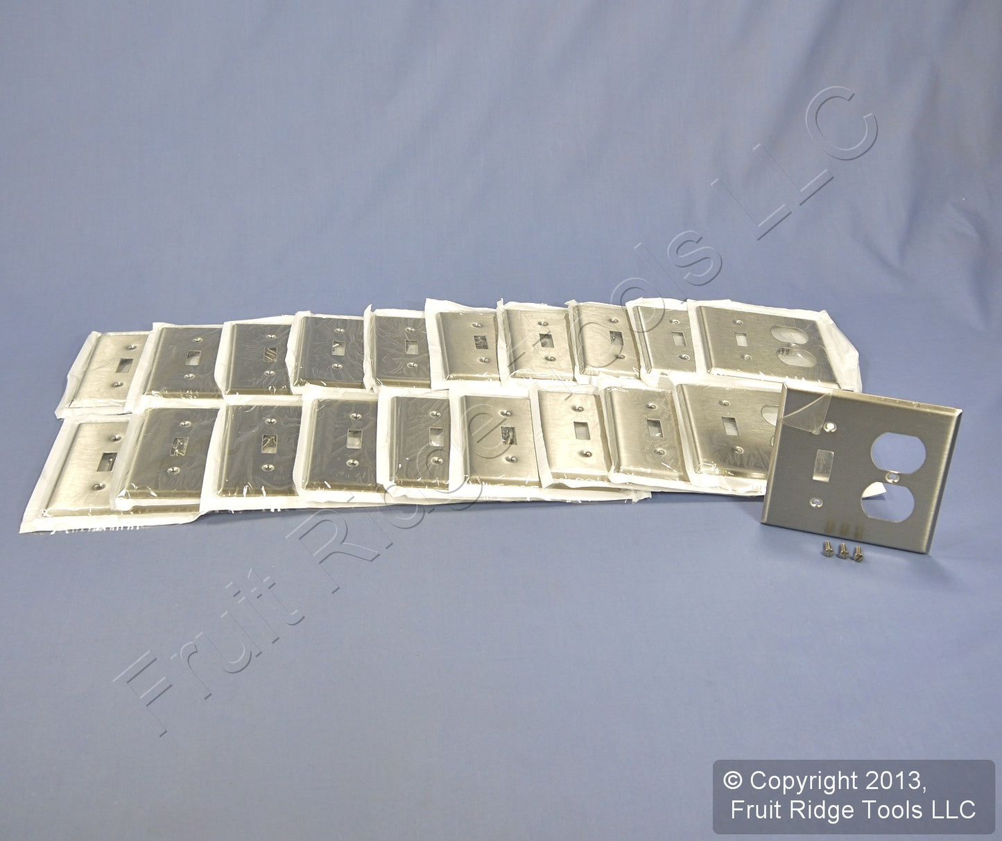 20 Leviton 2Gang Switch Receptacle Outlet Cover Stainless Steel Wallplates 84005