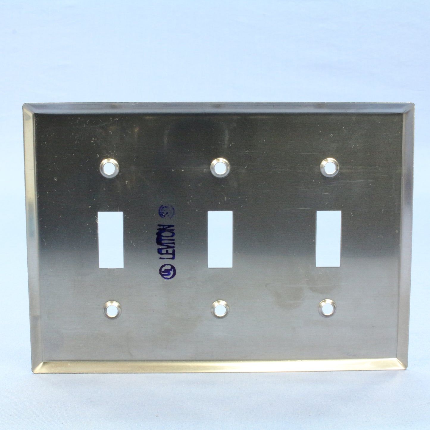 10 Leviton Type 430 Stainless Steel 3-Gang Toggle Switch Cover Wallplates 84011