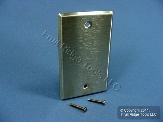 Leviton 1-Gang Magnetic Type 430 Stainless Steel Blank Cover Wallplate 84014