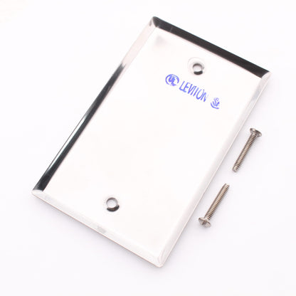 Leviton Scratched 1Gang Magnetic 430 Stainless Steel Blank Cover Wallplate 84014