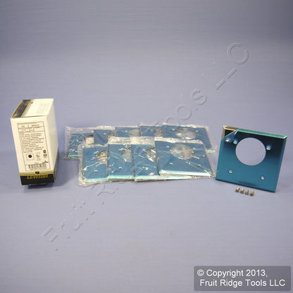 10 Leviton Stainless 2.15" Receptacle Wallplates Welder Dryer Range Oven 84022