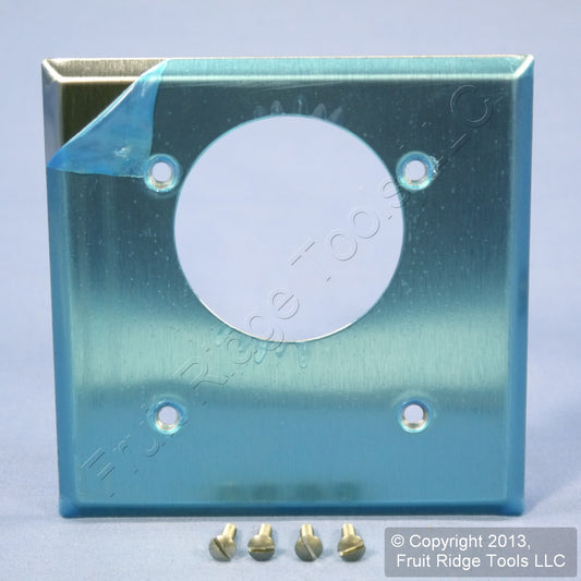 Stainless 2.15" Offset Outlet Cover Receptacle Wallplate Oven Range Dryer Welder