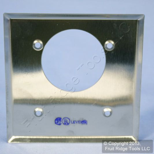 Stainless 2.15" Offset Outlet Cover Receptacle Wallplate Oven Range Dryer Welder