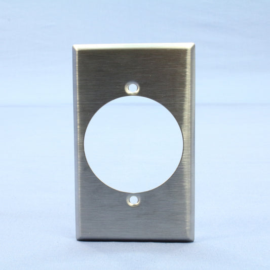 Leviton 84028 Stainless Steel 1G Dryer Range 2.15" Receptacle Wallplate Cover
