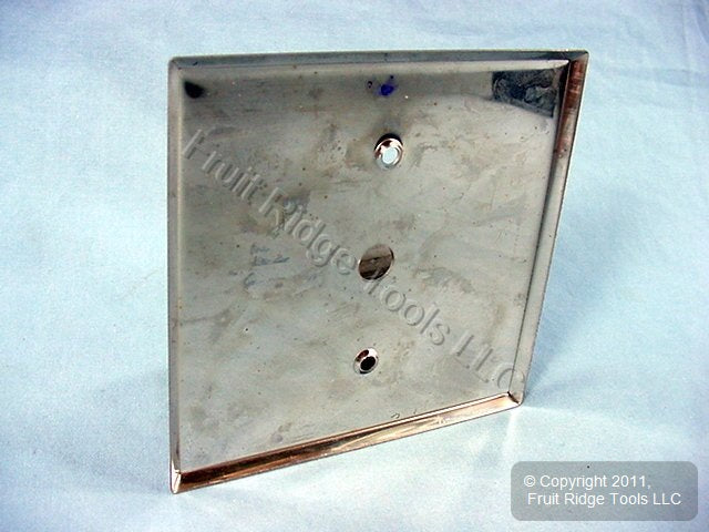 Leviton 2-Gang Non-Mag Stainless Phone Cable Wallplate