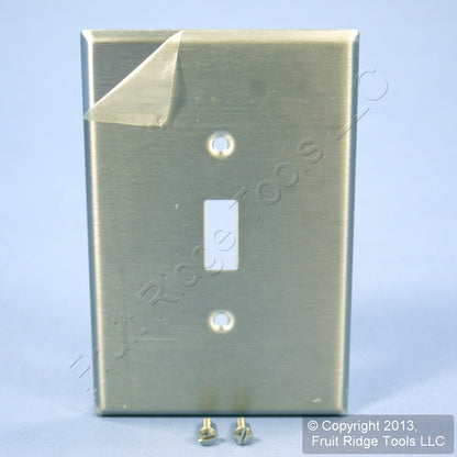 Leviton 84101-40 Stainless Steel Non-Magnetic 1-Gang Jumbo Toggle Switch Cover