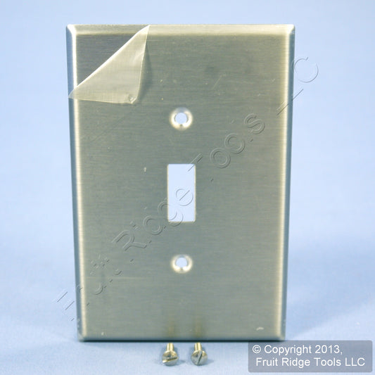 Leviton 84101-40 Stainless Steel Non-Magnetic 1-Gang Jumbo Toggle Switch Cover