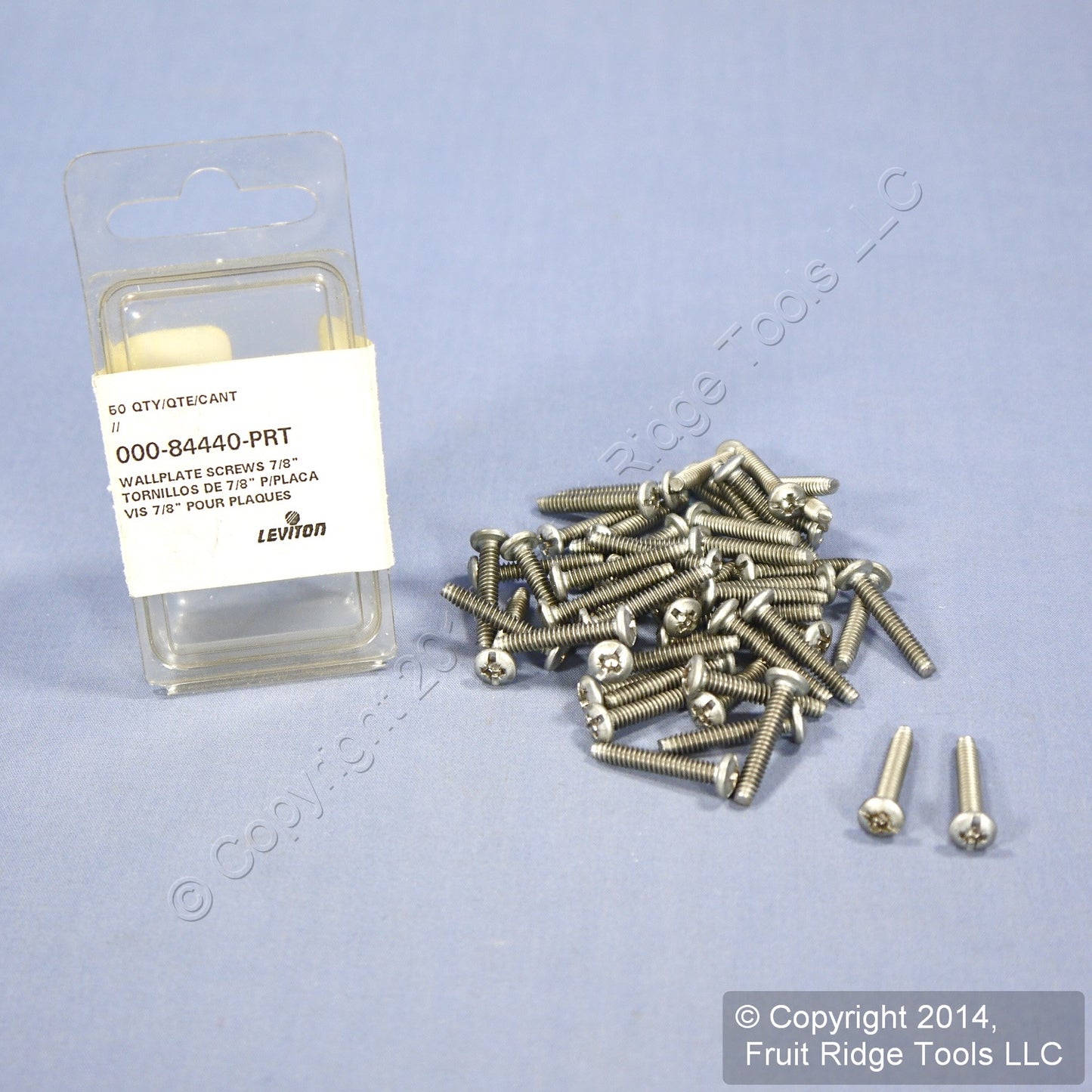 Leviton 84440-PRT Stainless Extra Long 7/8" Wallplate Phillips 6-32 Screws 50pcs