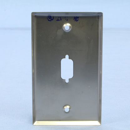 Leviton Non-Mag Stainless Steel Wallplate For DB9 Data Jack Connector 84441-40