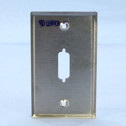 Leviton 84442-40 Non-Mag Stainless Steel Wallplate For DB15 Data Jack Connector