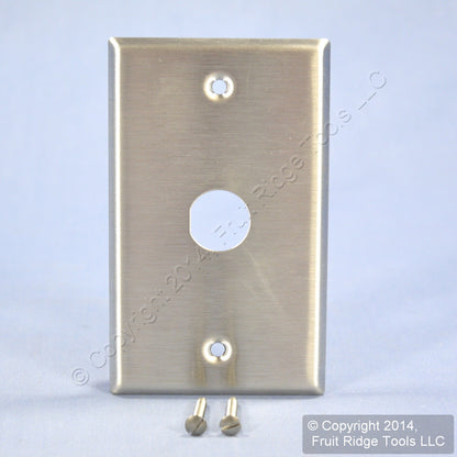 Leviton Non-Magnetic Stainless Steel Wallplate BNC Twinax D Connector 84445-40