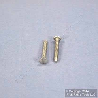 50 Leviton Stainless Extra Long 7/8" Wallplate OVAL Head 6-32 Screws 84500-PRT