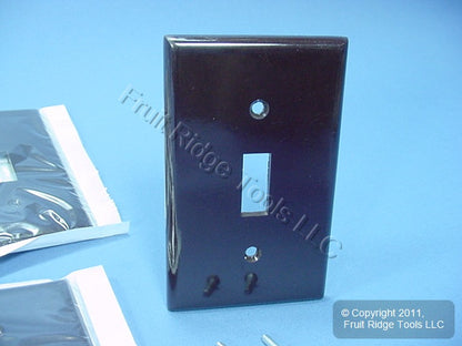 Leviton 85001 Brown 1-Gang Toggle Switch Plastic Standard Wallplate Covers 15pcs