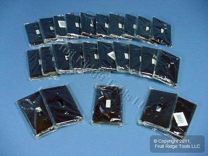 Leviton 85001 Brown 1-Gang Toggle Switch Plastic Standard Wallplate Covers 25pcs