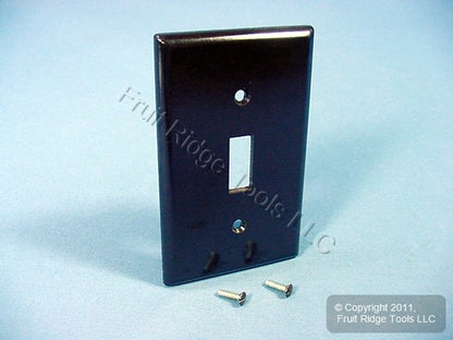 Leviton 85001 Brown 1-Gang Toggle Switch Plastic Standard Wallplate Cover Plate