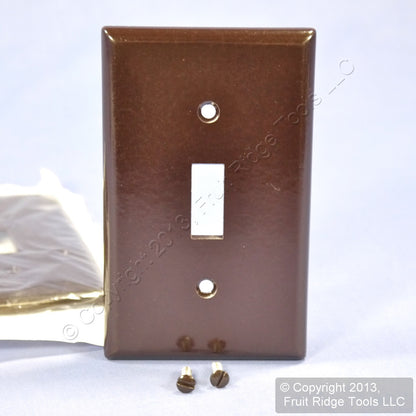 Leviton 85001 Brown 1-Gang Toggle Switch Plastic Standard Wallplate Covers 4pcs