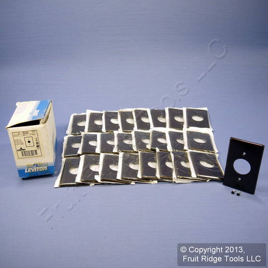 Leviton 85004 Brown 1-Gang 1.406" Outlet Plastic Standard Wallplate Cover 25pcs