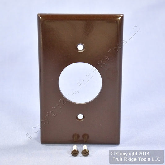 Leviton 85004 Brown 1-Gang Single 1.406" Outlet Plastic Standard Wallplate Cover