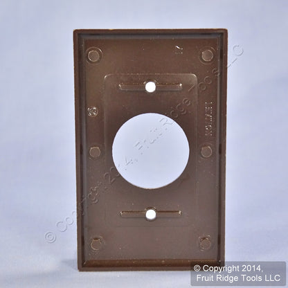 Leviton 85004 Brown 1-Gang Single 1.406" Outlet Plastic Standard Wallplate Cover