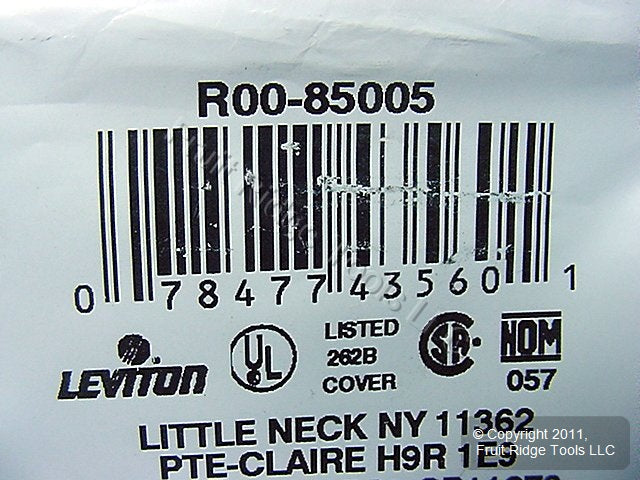 Leviton 85005 Brown 2-Gang Standard Toggle Switch Duplex Outlet Wallplate Cover