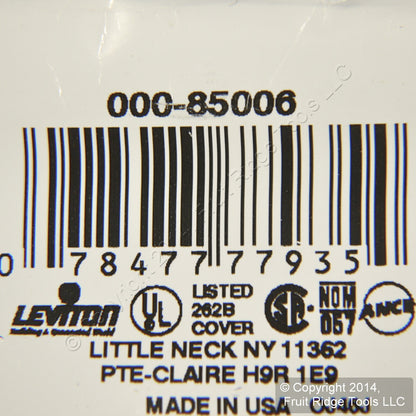Leviton 85006 Brown 2-Gang Toggle Switch Blank Standard Size Wallplate Box Mount