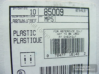 Leviton 85009 Brown 2-Gang Toggle Switch Plastic Standard Wallplate Covers 10pcs