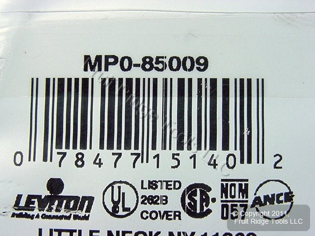 Leviton 85009 Brown 2-Gang Toggle Switch Plastic Standard Wallplate Cover Plate