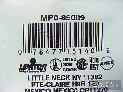 Leviton 85009 Brown 2-Gang Toggle Switch Plastic Standard Wallplate Covers 2pcs