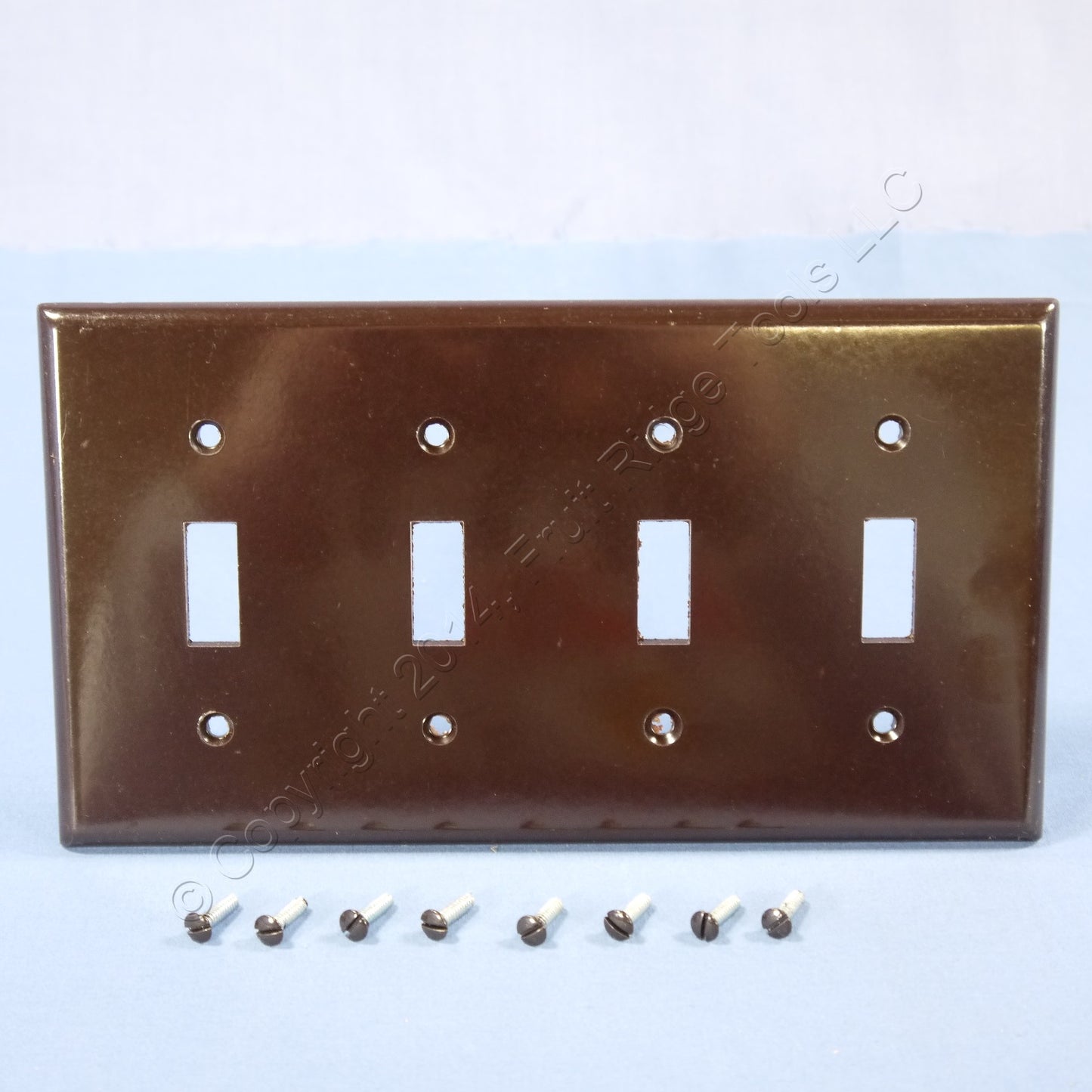 Leviton 85012 Brown Toggle Light Switch Cover 4-Gang Wall Plate Switchplate