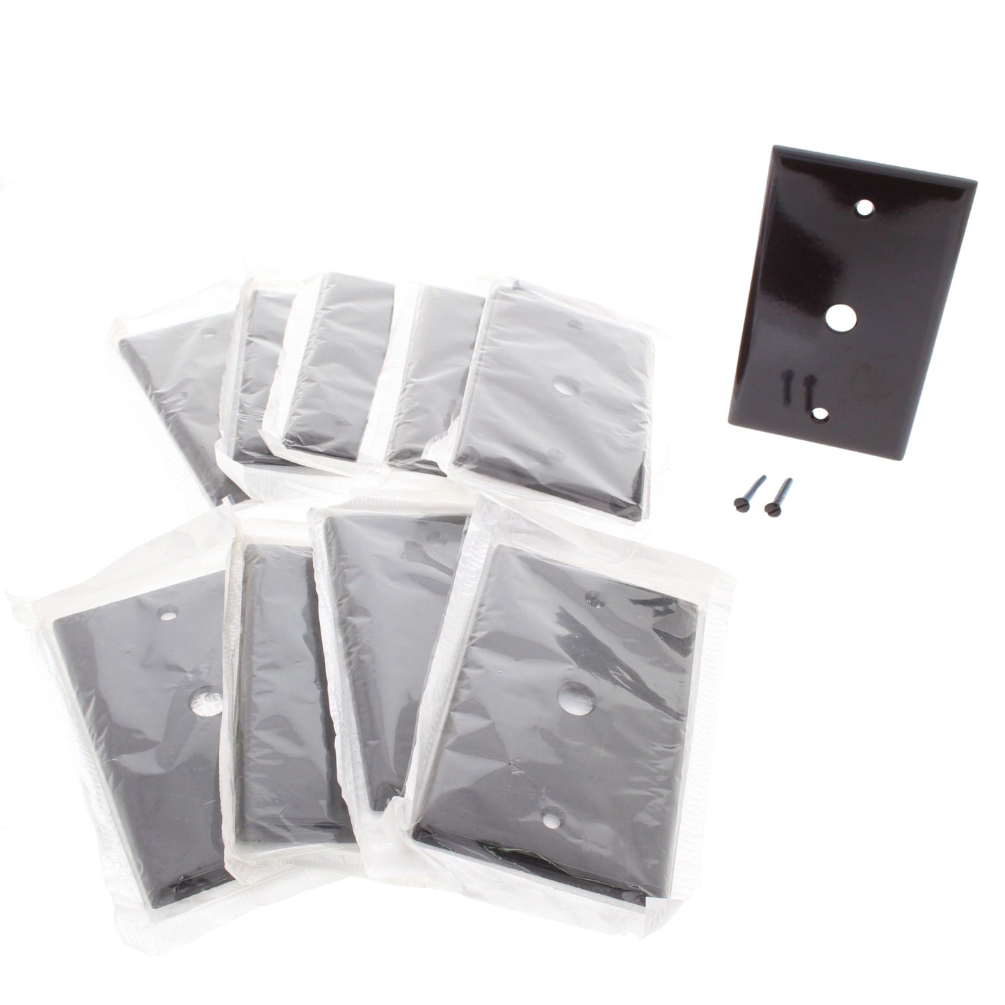 Leviton 85013 Brown 1-Gang .406" Phone Cable Thermoset Wallplate Covers 10pcs