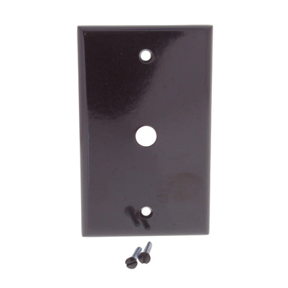 Leviton 85013 Brown 1-Gang .406" Phone Cable Thermoset Wallplate Covers 10pcs