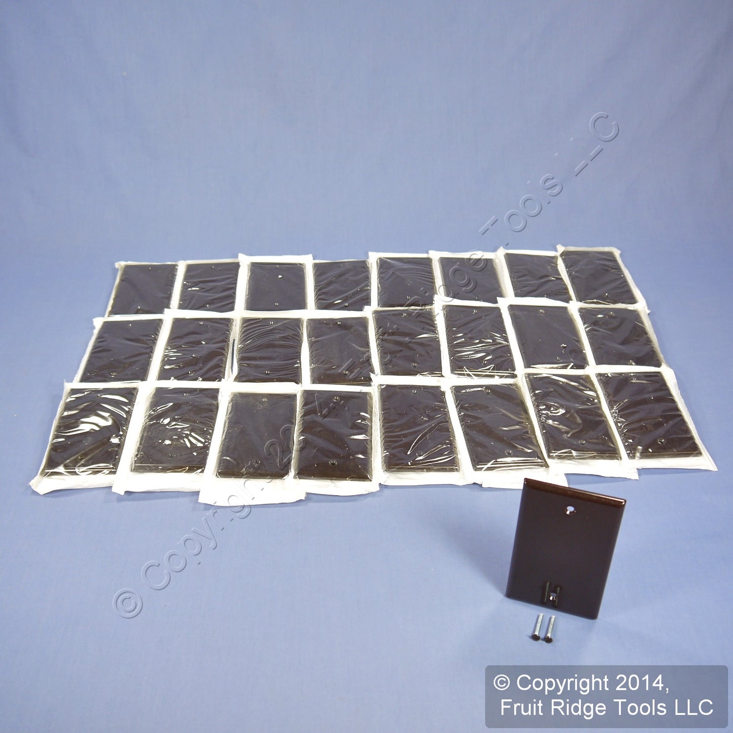 25 Leviton Brown 1-Gang Blank Thermoset Cover Plastic Wallplates Box Mount 85014