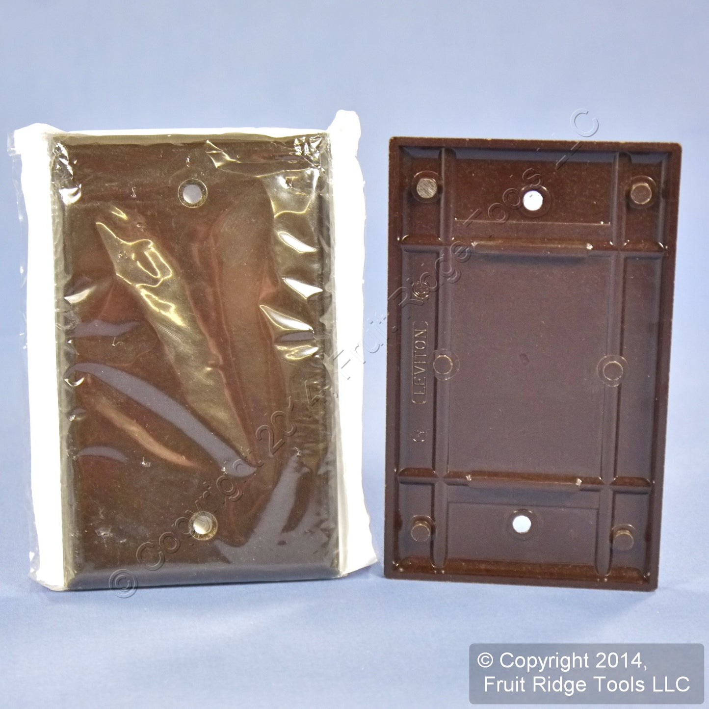 25 Leviton Brown 1-Gang Blank Thermoset Cover Plastic Wallplates Box Mount 85014
