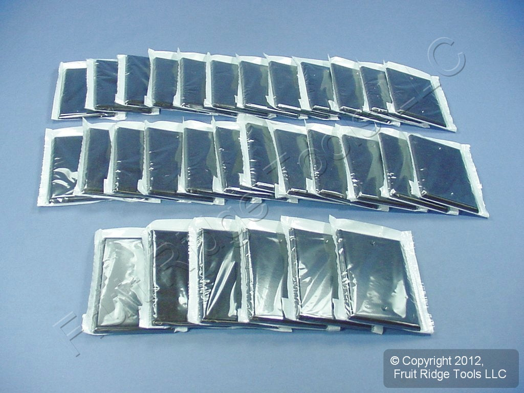 Leviton 85014 Brown 1-Gang Blank Plastic Standard Wallplate Cover Box Mount 30pc