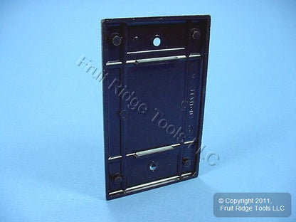 Leviton 85014 Brown 1-Gang Blank Plastic Standard Size Wallplate Cover Box Mount